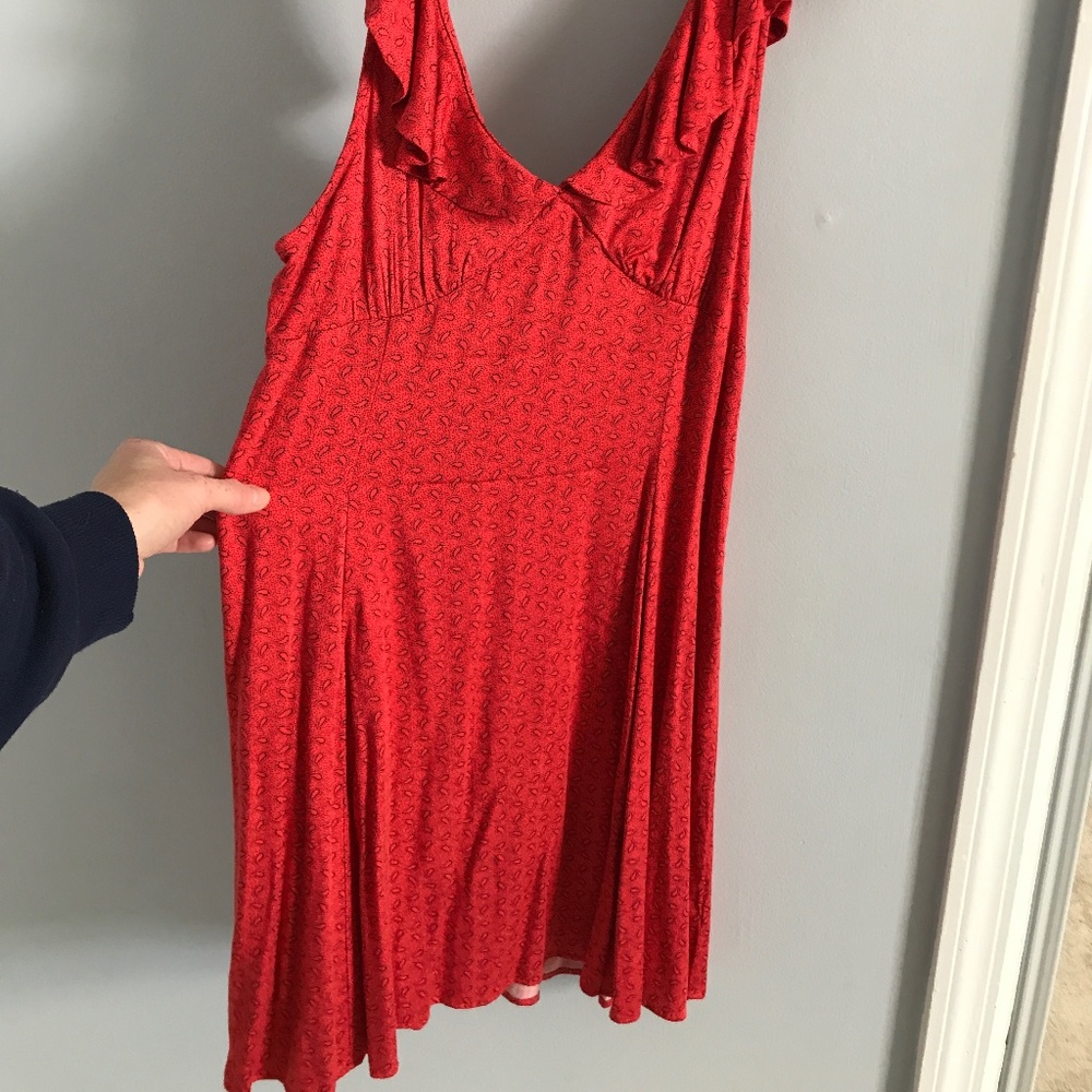 Red Kimchi Blue Flare Minidress - Picture 2 of 3